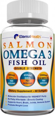 EternalHealth Salmon Omega 3 Fish Oil ( Double Strength ) – 60 Softgel 1000 mg Natural