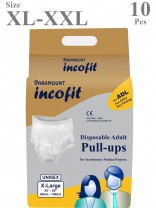 Paramount Incofit Premium Adult Pull up Diaper Pants for Men & Women, XLarge-XXLarge, Pack of 10, Size 89cm-140cm (35″-55″) … …