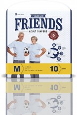 Friends Adult Diaper (Premium) – Medium (10 Count)