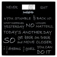 Healthgenie Digital Weighing Scale – Never Quit (Black)