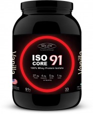 Sinew Nutrition IsoCore 91 – 100% Whey Protein Isolate – 1 kg / 2.2 lbs (Vanilla Flavor)