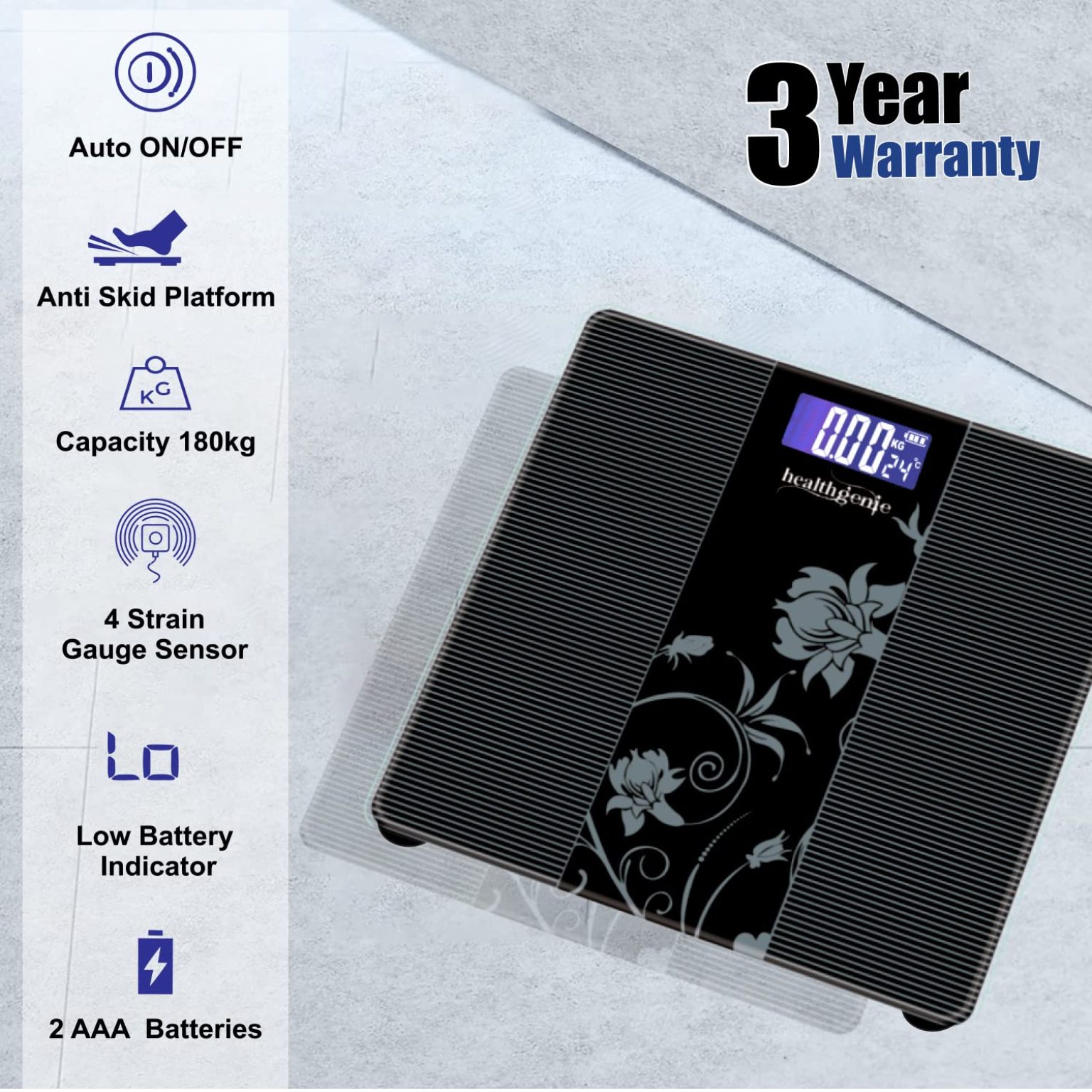 Compare & Buy Healthgenie Weight Machine For Body Weight Digital Weighing Scale Thick Tempered