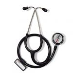 Healthgenie Cardiology Aluminium Double Diaphragm Stethoscope HG-404B (Black)