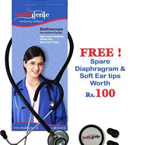 Healthgenie Doctors Dual Al Stethoscope DELUXE HG-203B (Black)