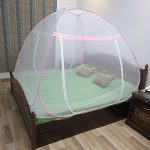 Healthgenie Foldable Mosquito Net Double Bed – Pink, With Repair Kit of 7 Patches Included