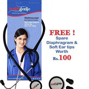Healthgenie Dual Child Pediatric Stethoscope AL HG-206B (Black)