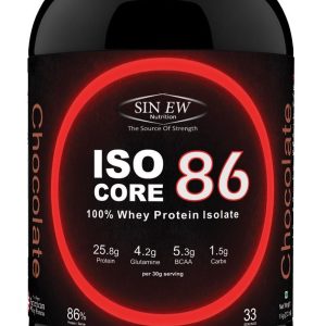 Sinew Nutrition Whey Isolate Isocore 86, Whey Isolate Protein Powder, 1Kg / 2.2 lbs – Chocolate Flavour