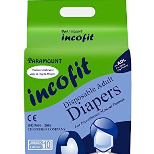 Incofit Premium Adult Diapers-Large, Pack of 10
