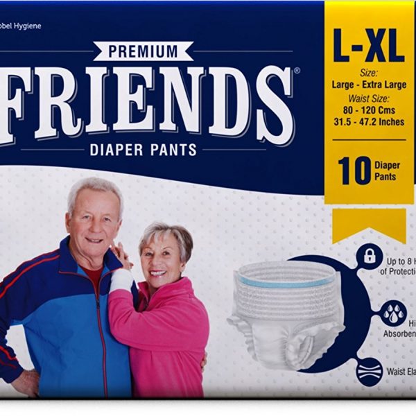 Friends Pull Ups Adult Diapers-Large-Xtra Large-Pack of 30