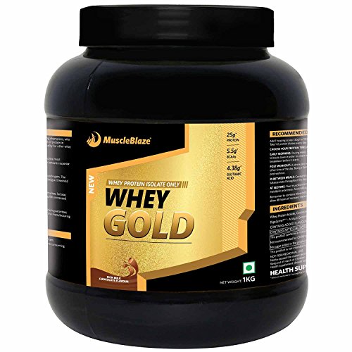 MuscleBlaze Whey Gold, 1 kg / 2.2 lb Rich Milk Chocolate