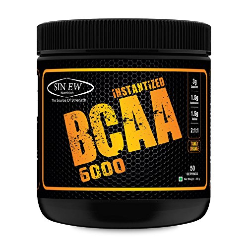 Sinew Nutrition Instantized BCAA 2:1:1, 400Gm/0.88Lb (Tangy Orange)