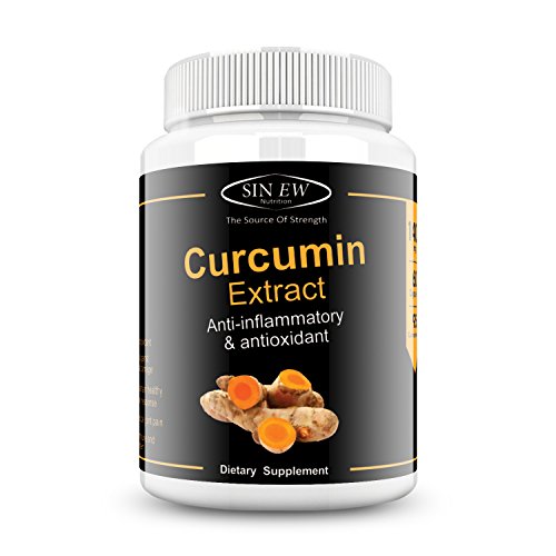 Sinew Nutrition Organic Turmeric Curcumin Extract 60 Veg Capsules (1400 mg / serve), 95% Curcuminoids