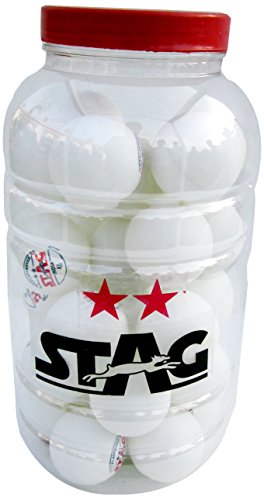 Stag 2 Star Table Tennis Balls pack of 30-White