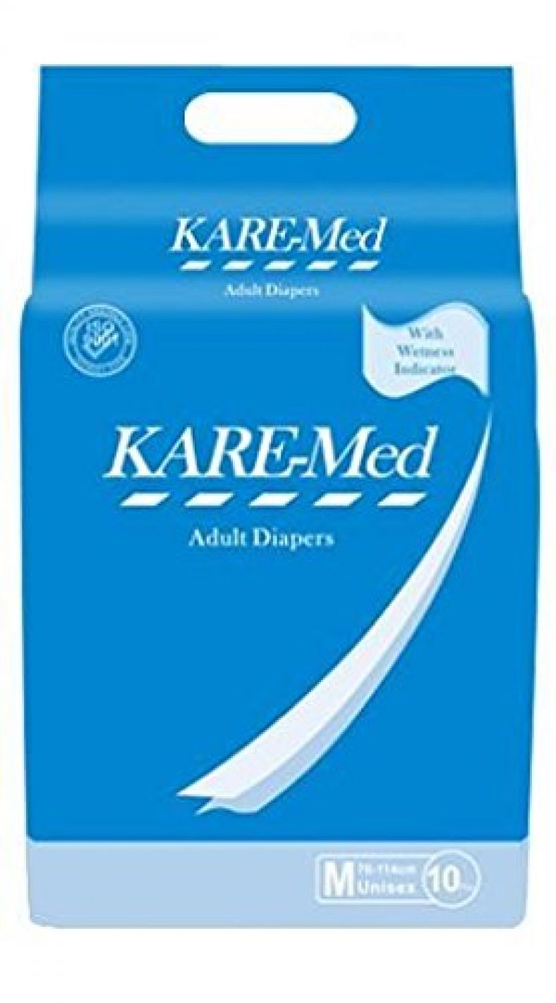 Compare & Buy Kare Med Adult Diapers Medium ( Pack size 10 ) Online In