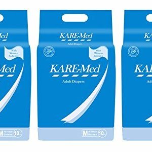 Kare-Med-Adult-Diapers-Medium-10's-Pack-Size-76cm-114cm-30"-45"-Pack-of-3