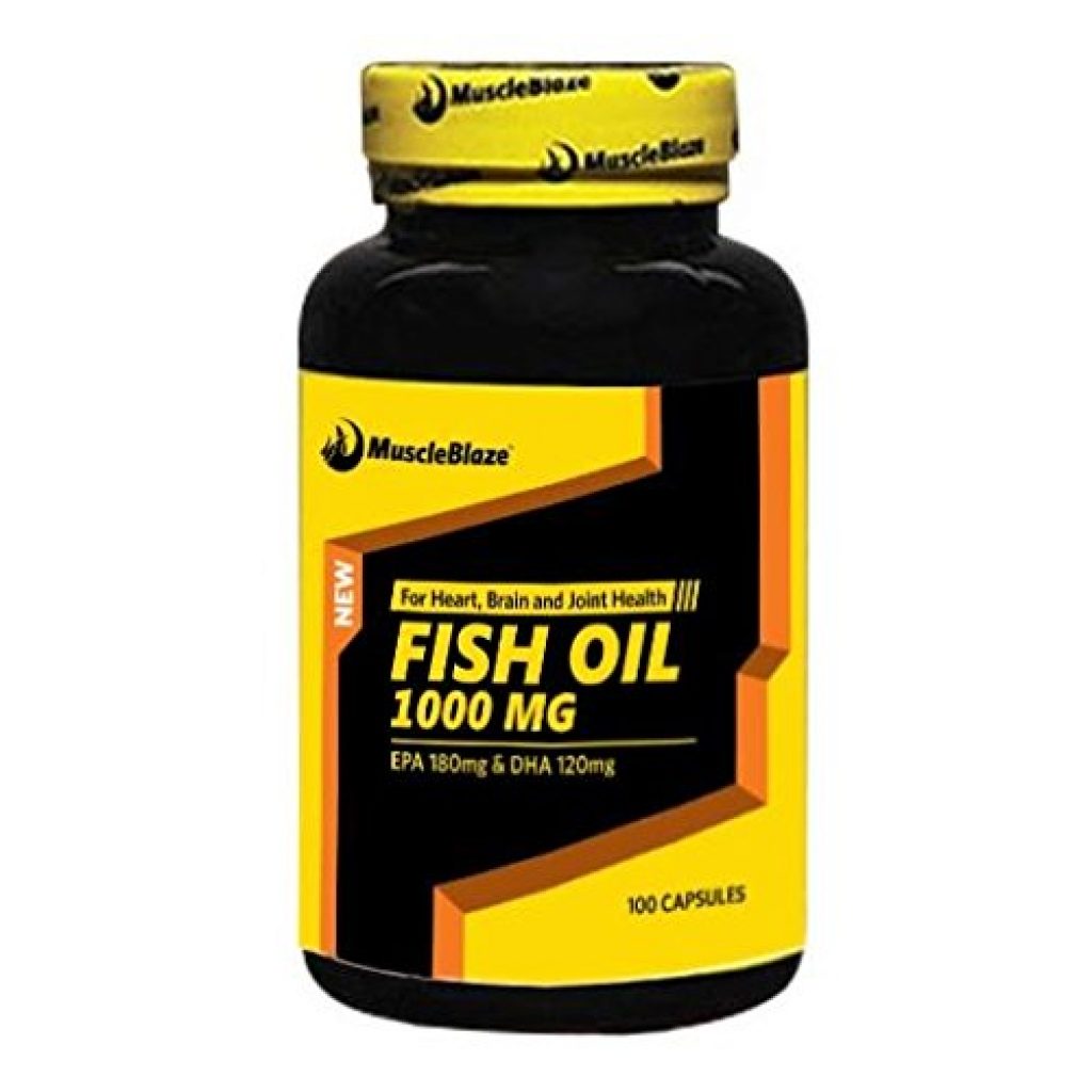 Compare & Buy MuscleBlaze Fish Oil (1000 mg), 100 capsules (pack of 2