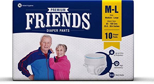 Friends Adult Pullups – Medium to Large (Pack of 3)(30 Count)