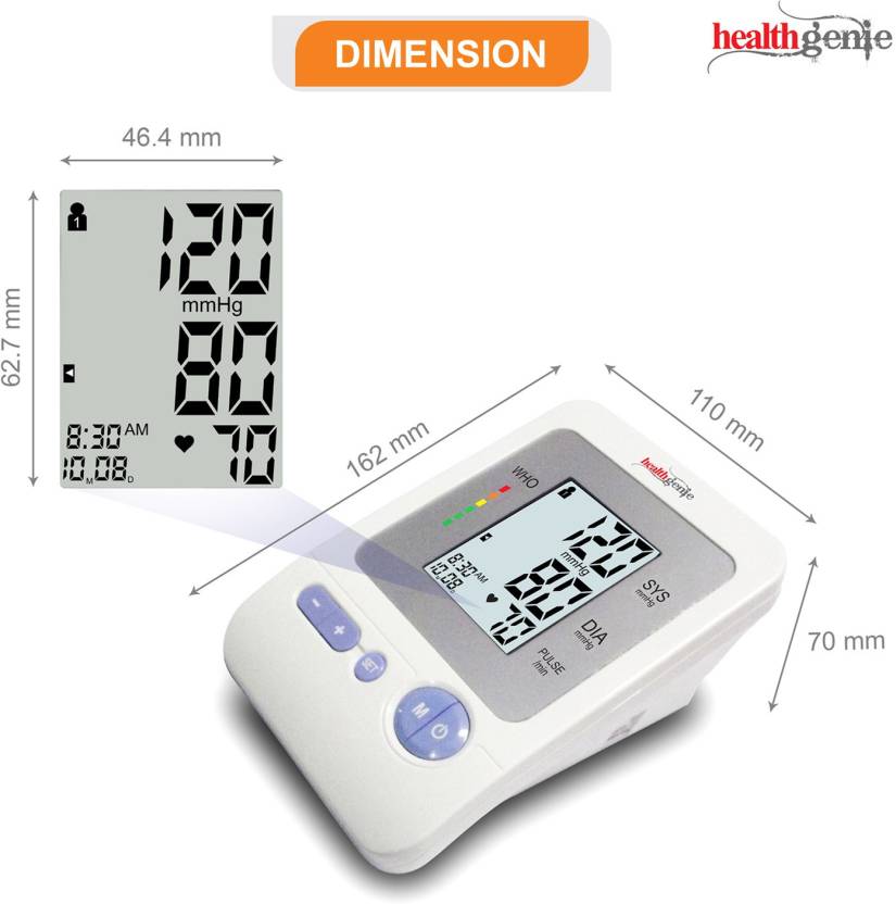 Healthgenie Digital Upper Arm Blood Pressure Monitor Bpm02 Fully Original Imaewqrswggatvmf