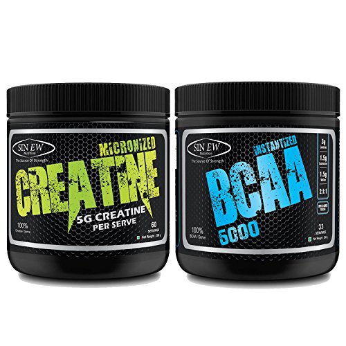 Sinew Nutrition Micronised Creatine Monohydrate – 300g and Instantized BCAA 2:1:1, 200gm