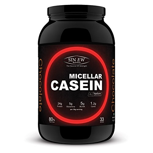 Sinew Nutrition 100% Micellar Casein Protein Powder – 1 kg (Chocolate)