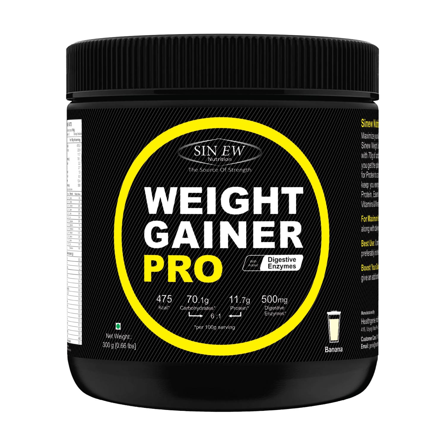 Compare & Buy Sinew Nutrition Weight Gainer Pro with Digestive Enzymes