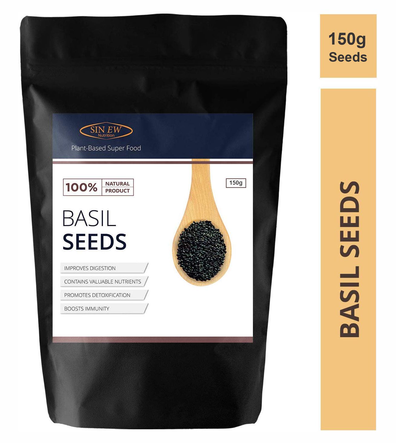 Sinew-Nutrition-Basil-Seeds-150g-Front