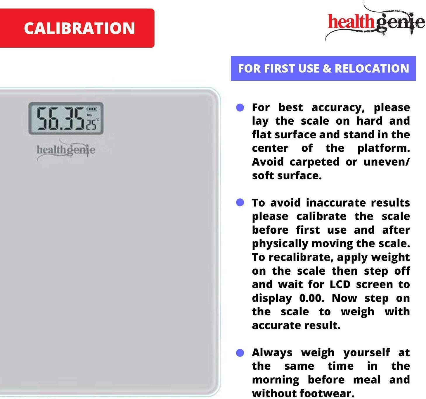 Healthgenie Digital Personal Weighing Scale Hd 221 Mini Silver Info