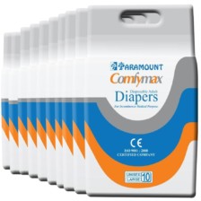 Paramount Comfymax Premium Adult Diapers, Large – Pack of 100, (101cm-150cm | 40″-59″)
