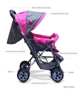 Ador Comfort Baby Stroller 33 Pink