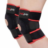 Healthgenie Adjustable Knee Support Patella, Free Size Fits Most (Black) 1 Pair