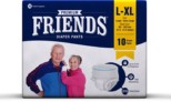 Friends Protective Underwear for men & Women Disposable Pull-ups – L-XL (10 Count)