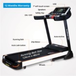 Healthgenie Commercial Motorized Treadmill 4612C with Auto Inclination Lubrication, 2.0 HP AC Motor, Max Speed 16 Kmph
