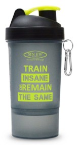 Sinew Nutrition Smart Shaker Bottle 600ml – 20 oz (Black/Neon Green)
