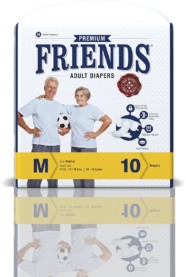 Friends Adult Diaper (Premium) – Medium (10 Count)