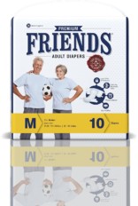 Friends Adult Diaper (Premium) – Medium (10 Count)