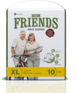 Friends Adult Diaper (Basic) Extra Large (Pack of 6)
