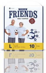 Friends Adult Diaper (Premium) – Large (10 Count)