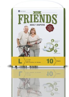 Friends Adult Diaper (Basic) Large (10 Count)