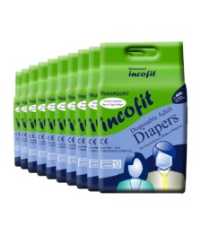 Incofit Premium Adult Diapers-Large, Pack of 100
