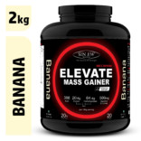 Sinew Nutrition Elevate Mass Gainer, Complex Carb & Proteins in 3:1 ratio with DigiEnzymes, 2kg / 4.4lb – Banana Flavour