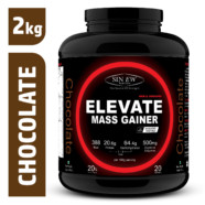 Sinew Nutrition Elevate Mass Gainer, Complex Carb & Proteins in 3:1 ratio with DigiEnzymes, 2kg / 4.4lb – Chocolate Flavor