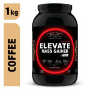 Sinew Nutrition Elevate Mass Gainer, Complex Carb & Proteins in 3:1 ratio with DigiEnzymes, 1kg / 2.2lb – Coffee Flavour