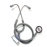 Healthgenie Cardiology Aluminium Double Diaphragm Stethoscope HG-404G (Grey)