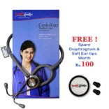Healthgenie Doctors Dual Stainless Steel stethoscope HG-301G (Grey)