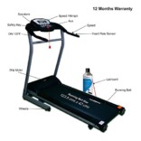 Healthgenie Drive 4012M Motorized Treadmill with Silicone Lubricant 550ml, Manual Incline & Max Speed 14 Kmph – 12 Months Warranty