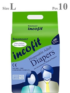 Incofit Premium Adult Diapers-Large, Pack of 10