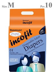 Incofit Premium Adult Diapers-Medium, Pack of 10