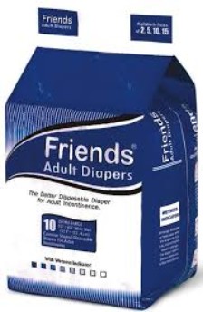 Friends Adult Diaper-Easy-XL-Pack of 10