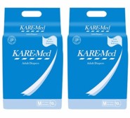 Kare Med Adult Diapers – Medium 10’s Pack Size 76cm – 114cm (30″- 45″) (Pack of 2)