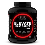 Sinew Nutrition Elevate Mass Gainer, Complex Carb & Proteins in 3:1 ratio with DigiEnzymes, 3kg / 6.6lb – Banana Flavour